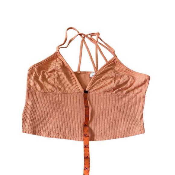 Destined Ribbed Cropped Cami Tank Top Crossback Crop Camisole Sleepwear - Picture 7 of 8